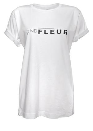 Foto 2nd Fleur Logo T-Shirt White M - de Manga Corta