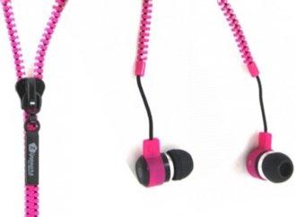 Foto auriculares con cable - silver ht zippears, jack 3.5mm y de color rosa