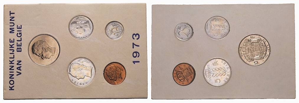 Foto Belgien Kursmünzensatz flämisch 1973