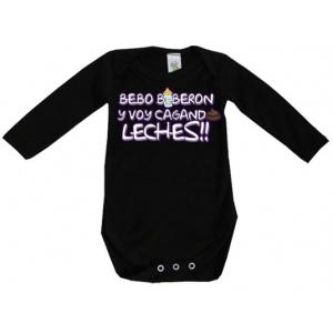 Foto Body bebé negro manga larga bebo biberon y cago leches