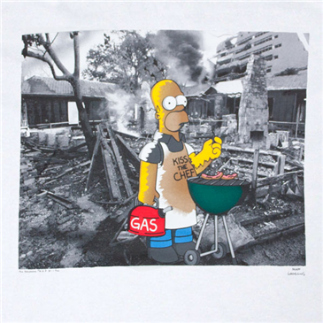 Foto Camiseta The SIMPSONS Homer Grilling Kiss The Chef