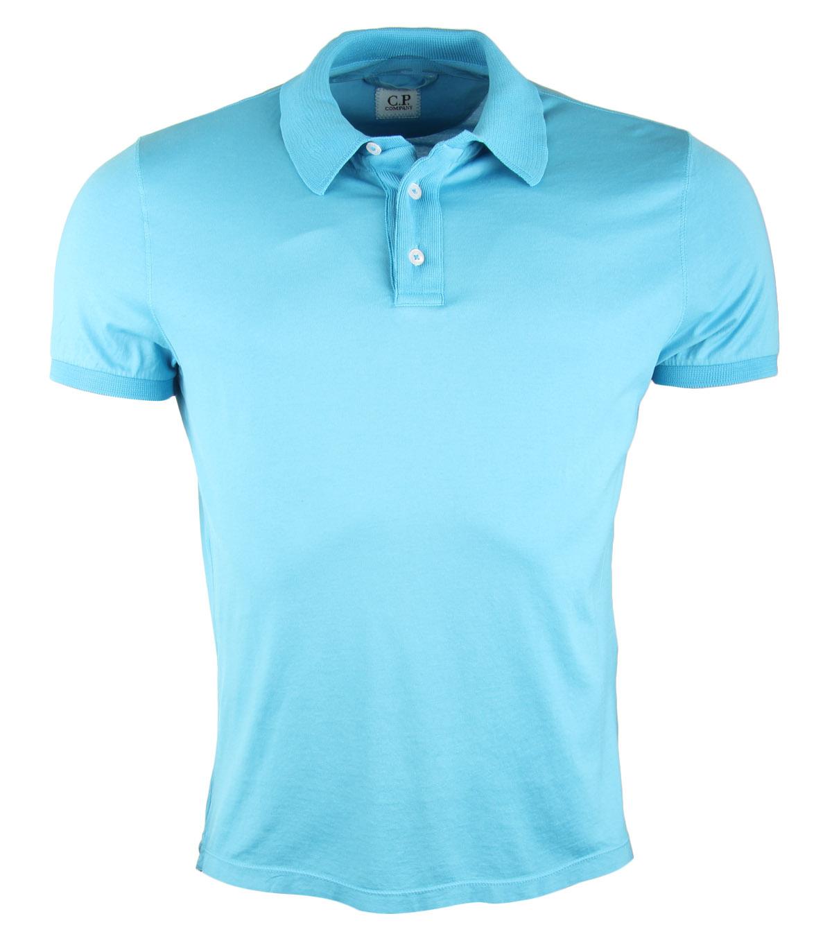 Foto CP Company Turquoise Jersey Polo Shirt-M