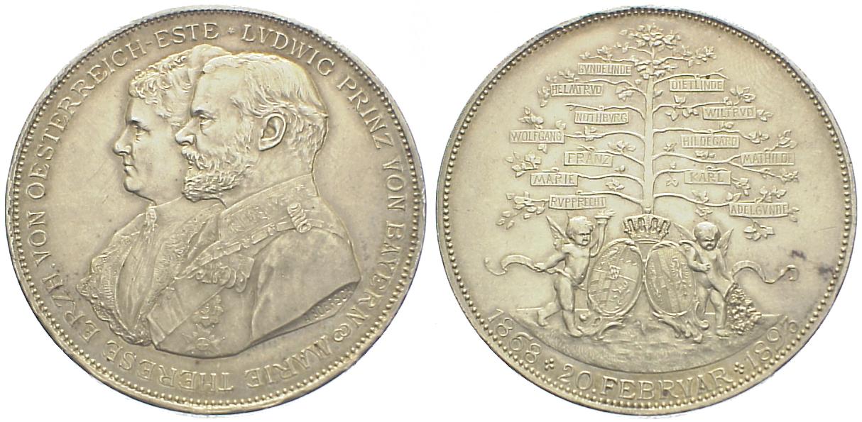 Foto Deutschland Bayern Silbermedaille 1893