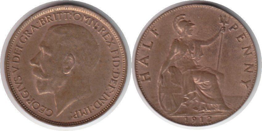 Foto Grossbritannien 1/2 Penny 1912