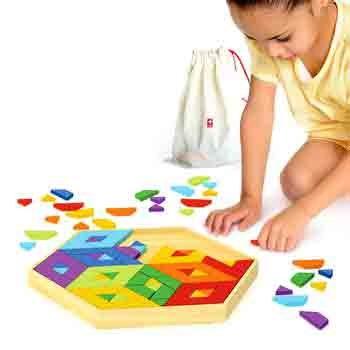 Foto Juego infantil bamboo puzzle mosaico
