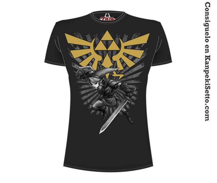 Foto Legend Of Zelda Camiseta Zelda Guerrero Negro Talla S