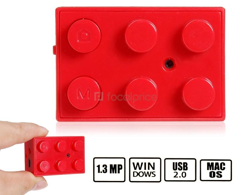 Foto Lego 1.3MP cámara digital con grabadora de vídeo y lector de tarjetas TF (Rojo)
