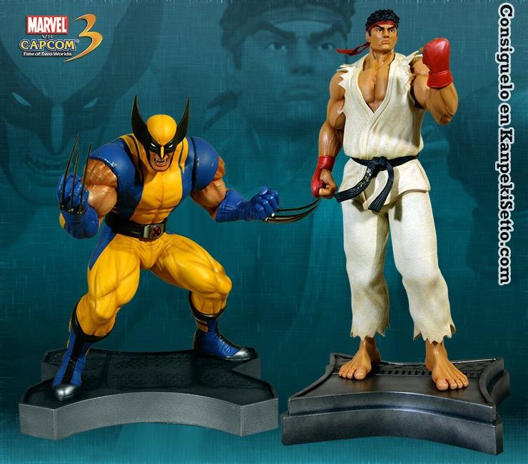Foto Marvel Vs. Capcom 3 Estatuas 1/3 Ryu Vs. Wolverine 66 X 54 Cm