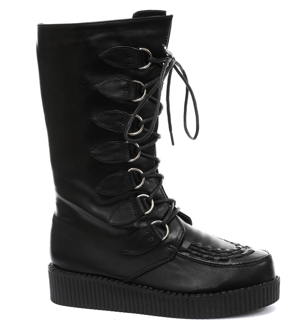 Foto New Odeon Lace Up Womens Creeper Boots