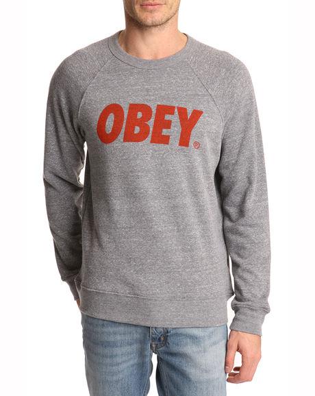 Foto OBEY - Sudadera Obey Font gris chiné