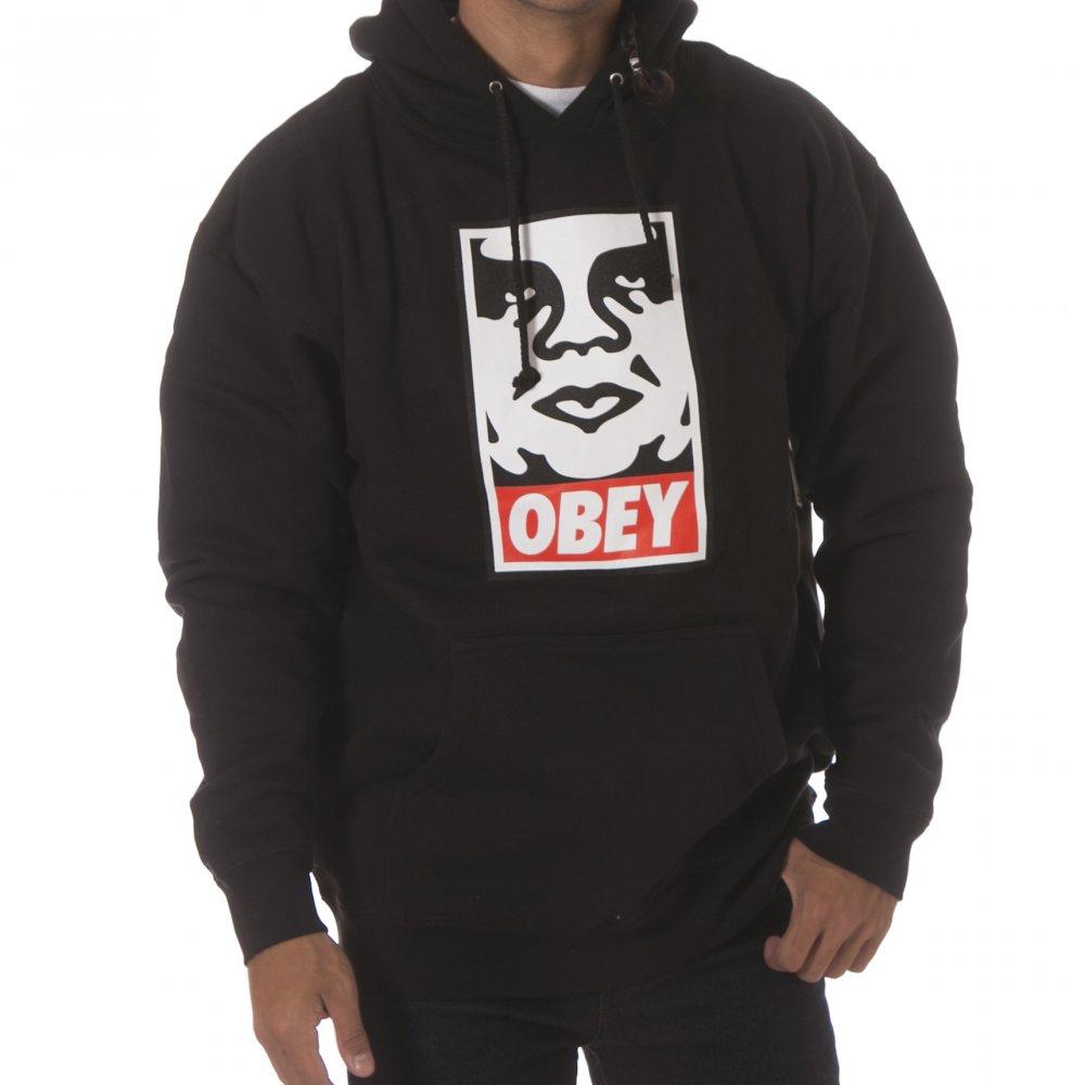 Foto Obey Sudadera Obey: Pullover Hood Icon Face BK Talla: S