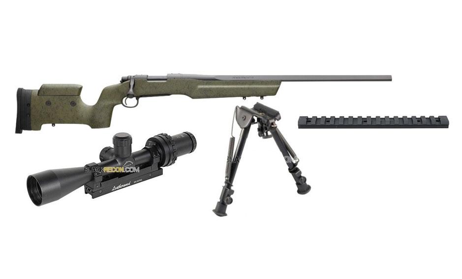 Foto Pack Sniper 1: Rifle Remington 700 VTR-5 .308 + monturas + visor +...