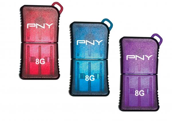 Foto Pendrive pny pack 8gb colores