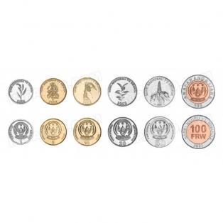 Foto Ruanda, set de 6 monedas sin circular