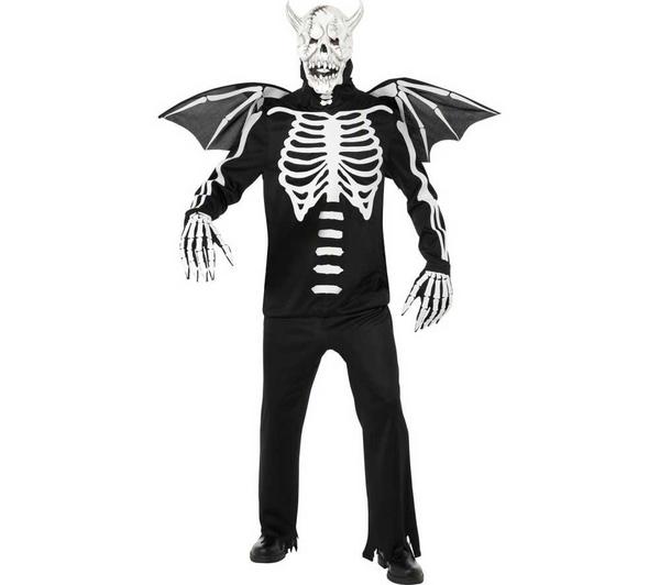 Foto Smiffy S Disfraz adulto Demonio esqueleto blanco y negro - Talla M