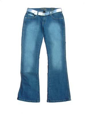 Foto Southpole Ladies Low Rise Boot Cut Stretch Jeans With Foil Belt