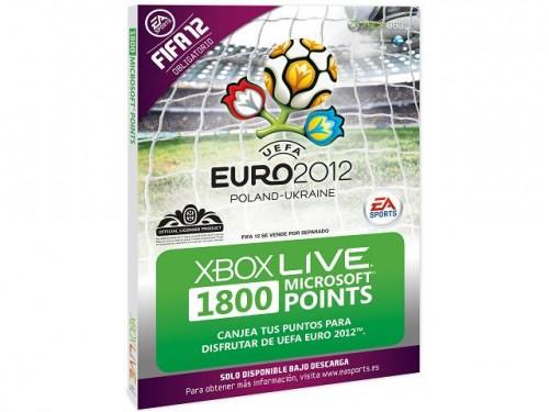 Foto Tarjeta 1800 points uefa euro 2012 xbox 360