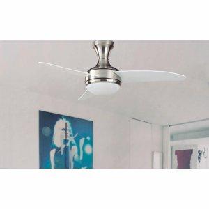 Foto Ventilador de techo de 112 cm con luz palas blancas