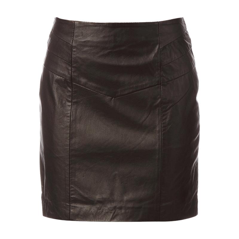 Foto Vero Moda Minifalda - lua leather skirt - Negro