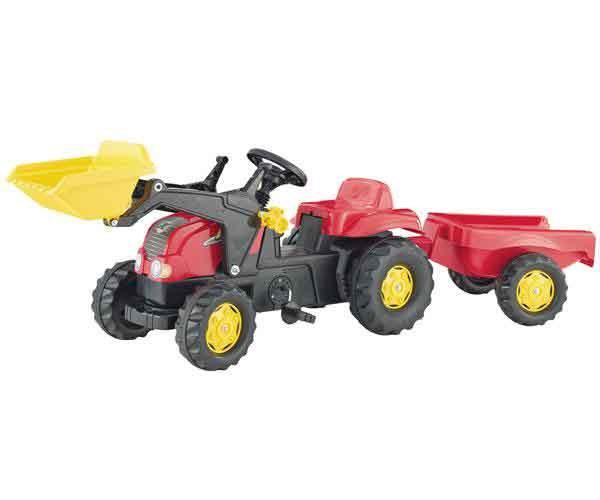 Foto 


Tractor a pedales rolly kid rojo con pala y remolque

