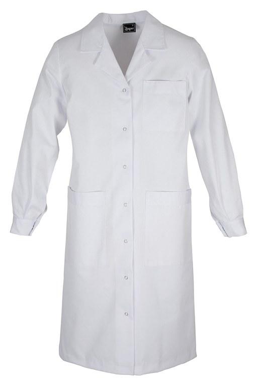 Foto 
Bata mujer cuello solapa manga larga y presiones: blanco 2xl



