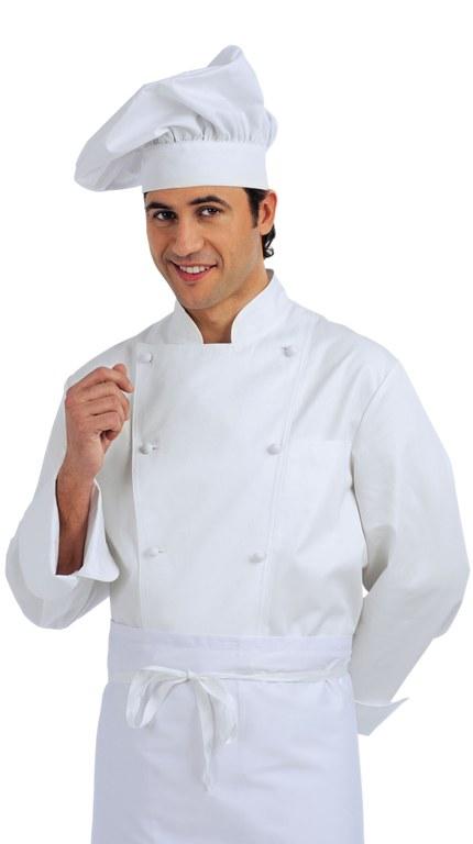Foto 
Chaqueta de cocinero botón amovible: blanco l



