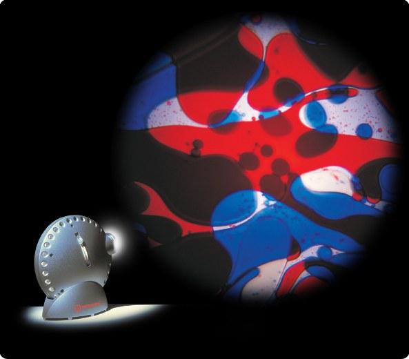 Foto 
Mathmos Space Projector: Plata azul/rojo



