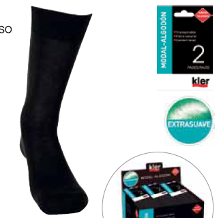 Foto 
Pack de dos calcetines modal-algodón Kler: Unica 39-42 negro



