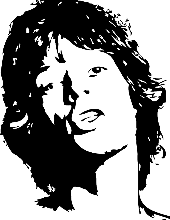 Foto 
Vinilo decorativo de Mick Jagger: 25,5x33cm negro



