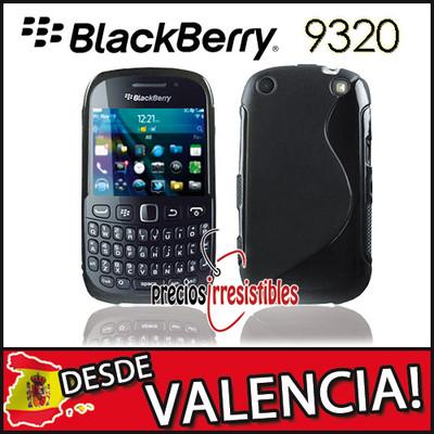 Foto + Protector Carcasa Funda Silicona Tpu Gel Blackberry Curve 9320 Negra Case