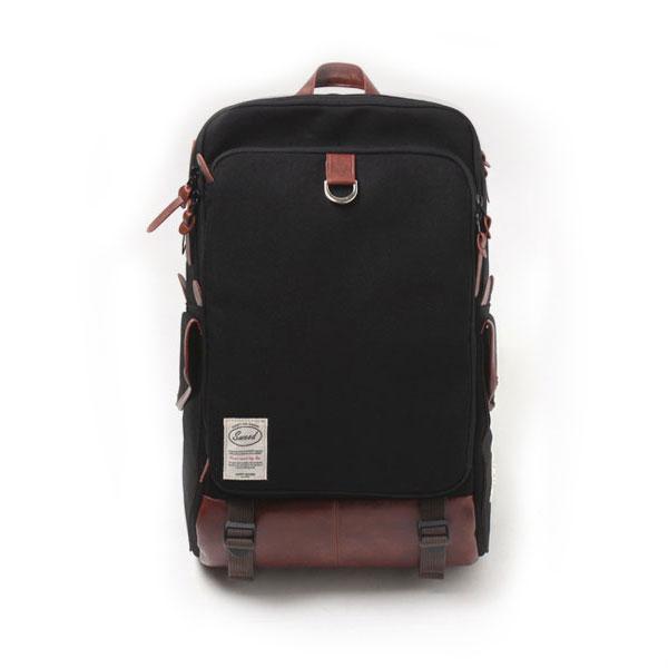 Foto [Noart] Sweed Plain Canvas Laptop Backpack - Black