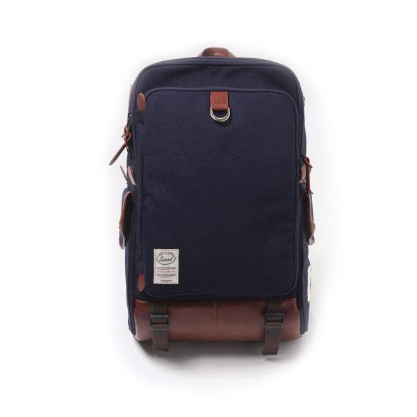 Foto [Noart] Sweed Plain Canvas Laptop Backpack - Navy