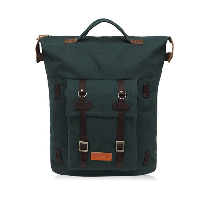 Foto [Peter Bag] A.P.O Big Canvas Backpack - Forest Green