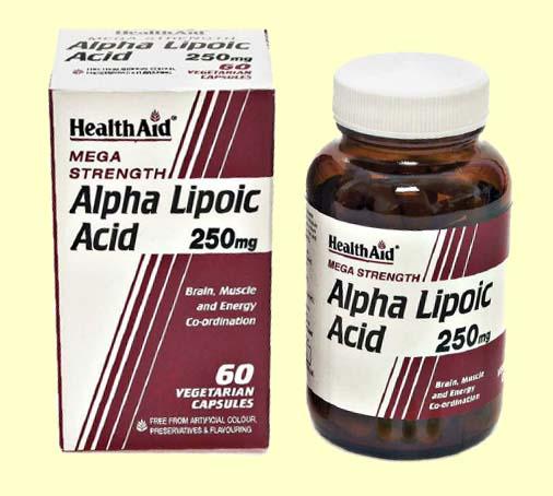Foto Ácido Alfa Lipoico 250 mg - Health aid - 60 cápsulas vegetales