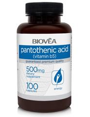 Foto Ácido Pantoténico (Vitamina B5) 500mg 100 Cápsulas