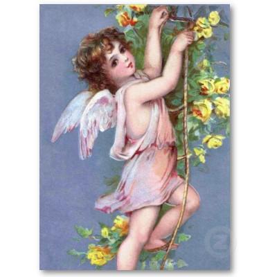 Foto Ángel de la tarjeta del día de San Valentín Plantilla De Tarjeta De...