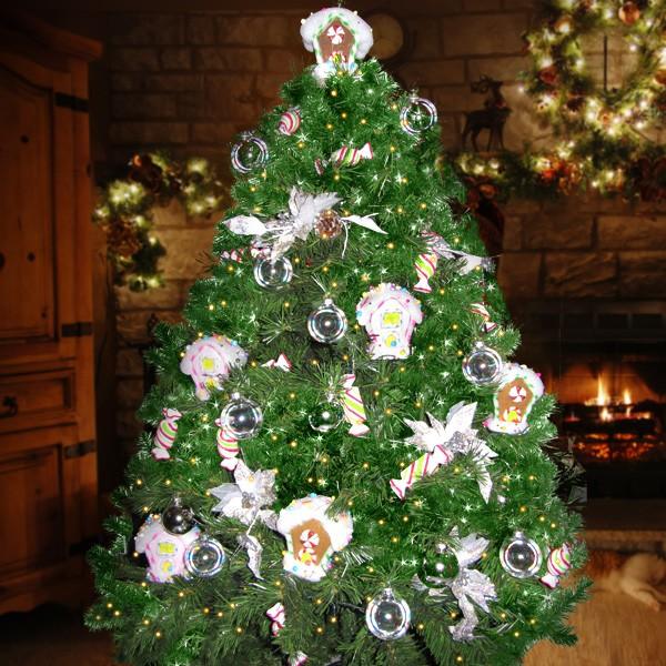 Foto Árbol de navidad casitas de caramelo