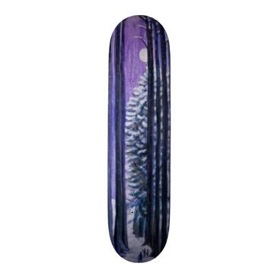 Foto Árboles iluminados por la luna de sombras Skateboard