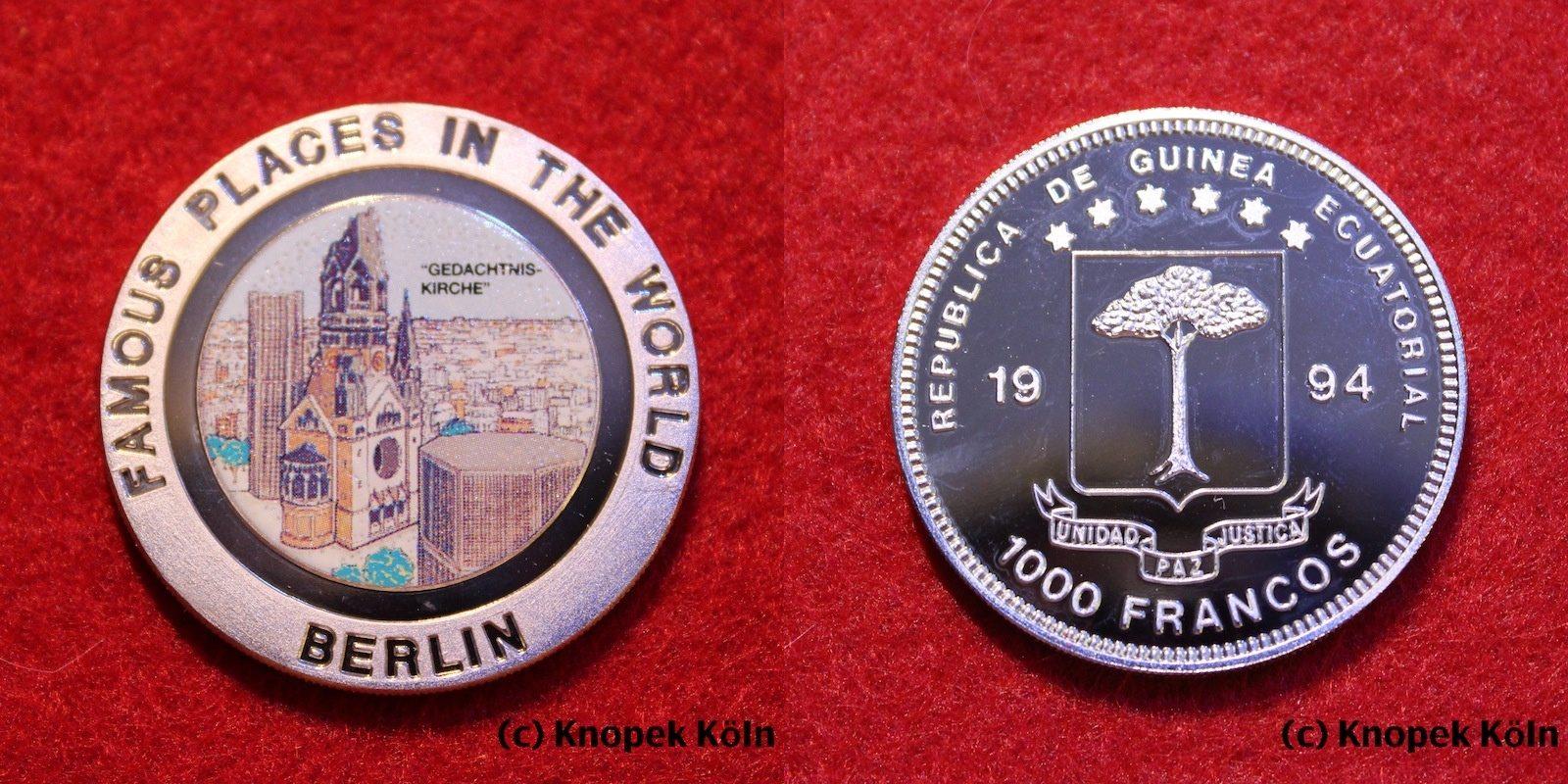 Foto Äquatorial Guinea 1000 Francos coloriert 1994