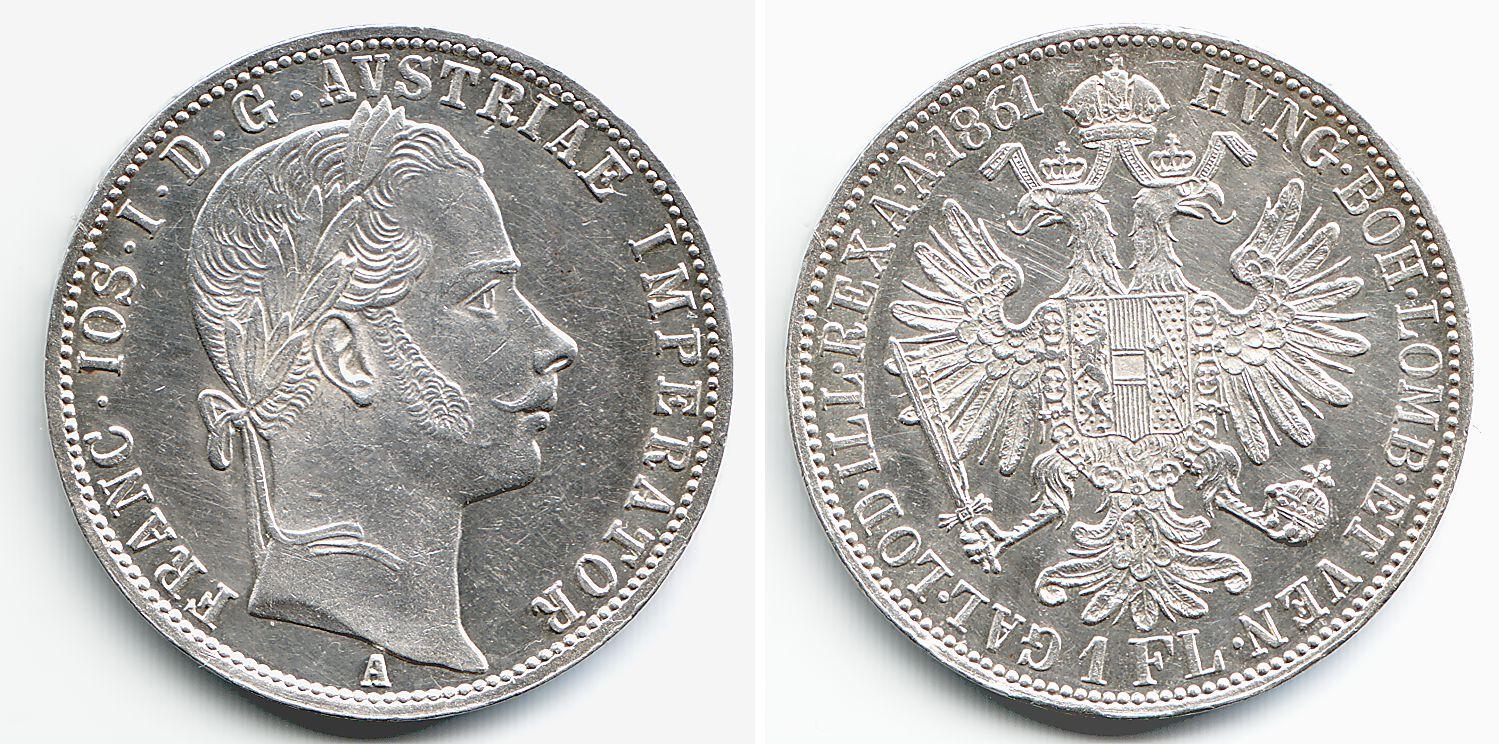 Foto Österreich 1 Florin 1861 A