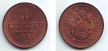 Foto Österreich 1 Kreuzer 1851 A