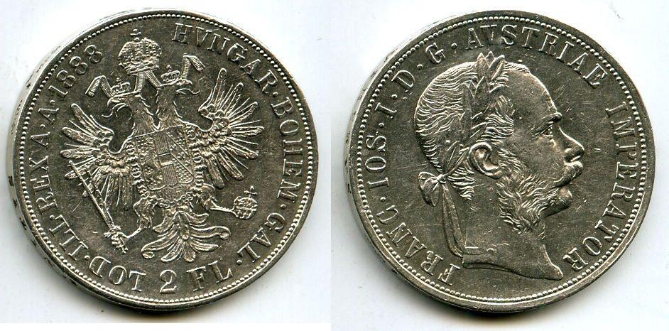 Foto Österreich 2 Gulden 1888