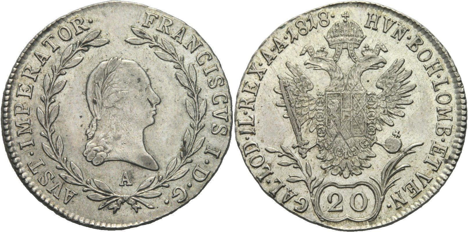 Foto Österreich 20 Kreuzer 1818