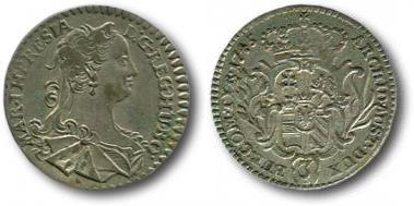 Foto Österreich 3 Kreuzer 1745