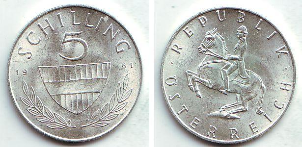 Foto Österreich 5 Schilling 1961