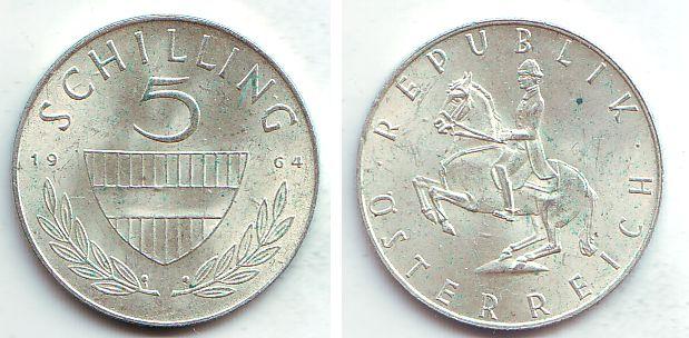 Foto Österreich 5 Schilling 1964