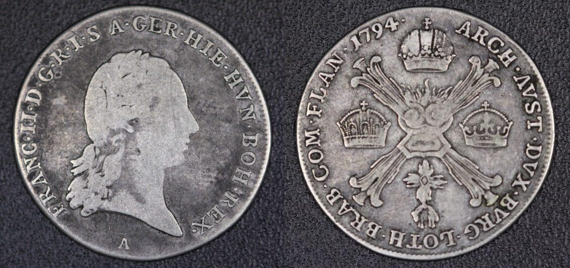 Foto Österreich-Niederlande 1/4 Kronentaler 1794 A