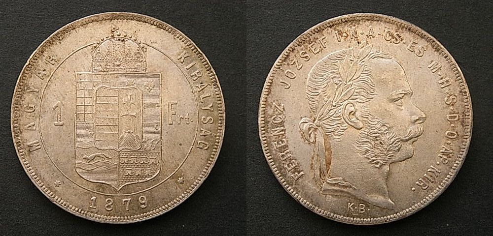 Foto Österreich Ungarn 1 Florin 1879 Kb