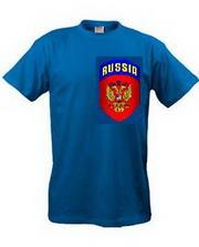Foto 060-2 camiseta futbol de hombre escudo de rusia (color: azul; talla:l, xxl )