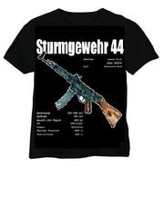 Foto 078 camiseta de hombre curiosa sturmgewehr-44 (negro; m, l, xl, xxl)